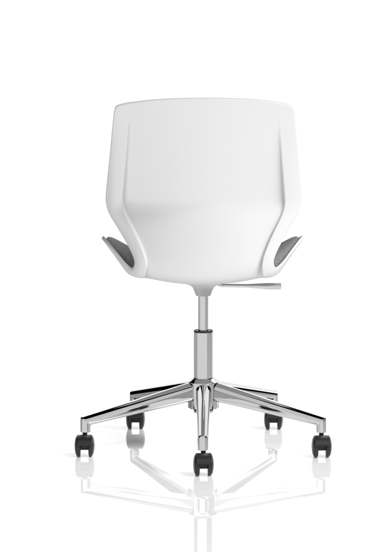 Florence 5 Star Base White Frame Fabric Visitor Chair - Image 6