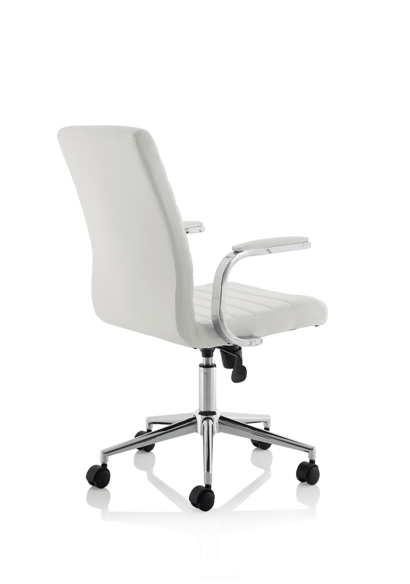 Ezra Medium Back Leather Executive Office Chair with Arms - Image 14