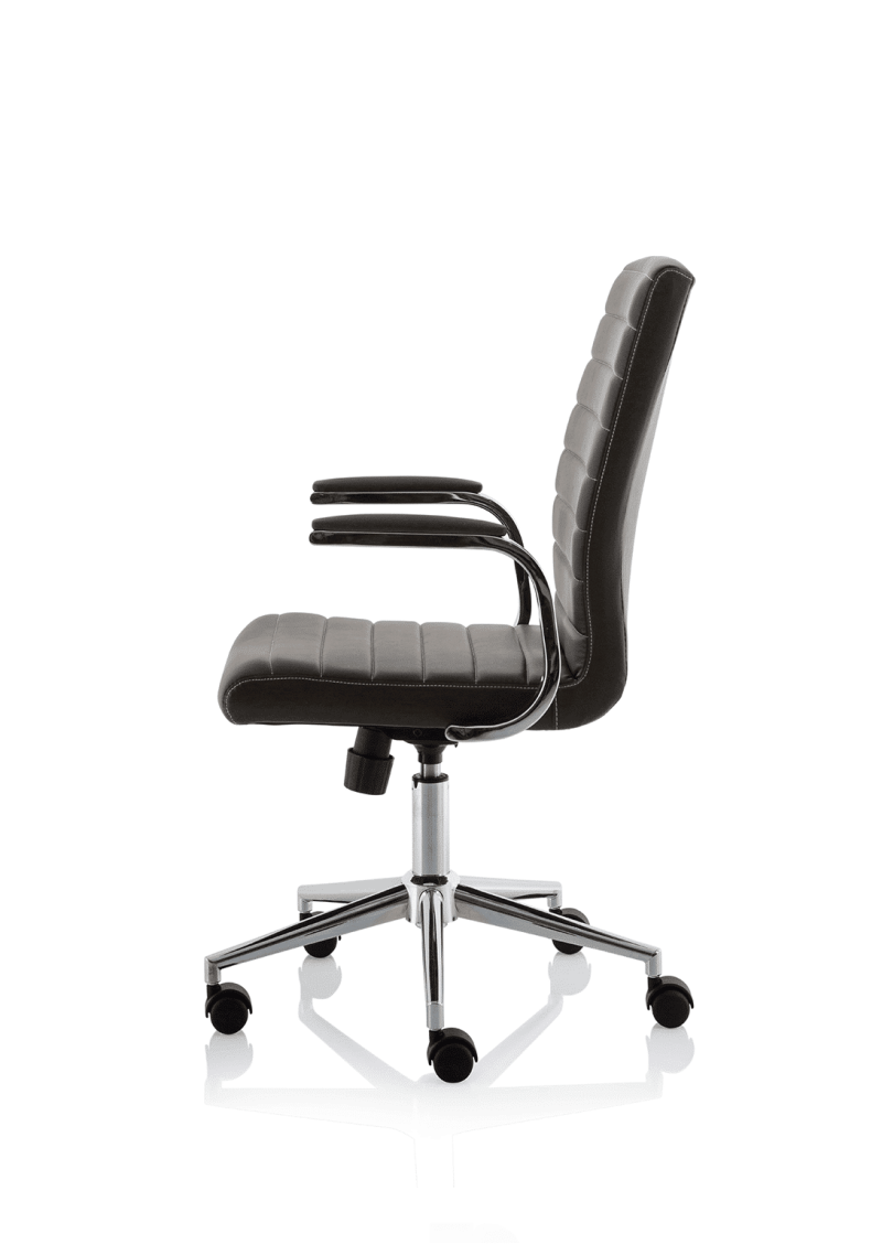 Ezra Medium Back Leather Executive Office Chair with Arms - Image 19