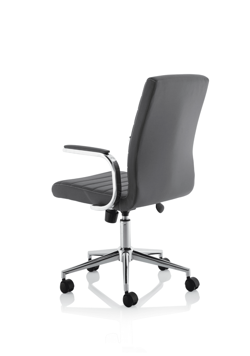 Ezra Medium Back Leather Executive Office Chair with Arms - Image 28