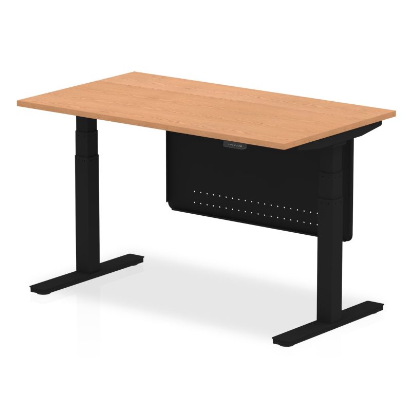 Air Height Adjustable Desk without Cable Ports with Steel Modesty Panel - Image 65
