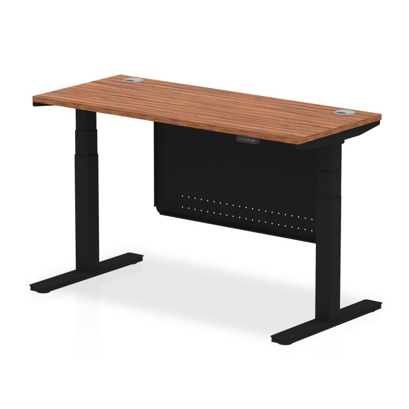 Air Height Adjustable Slimline Desk With Cable Ports With Steel Modesty Panel - Image 66