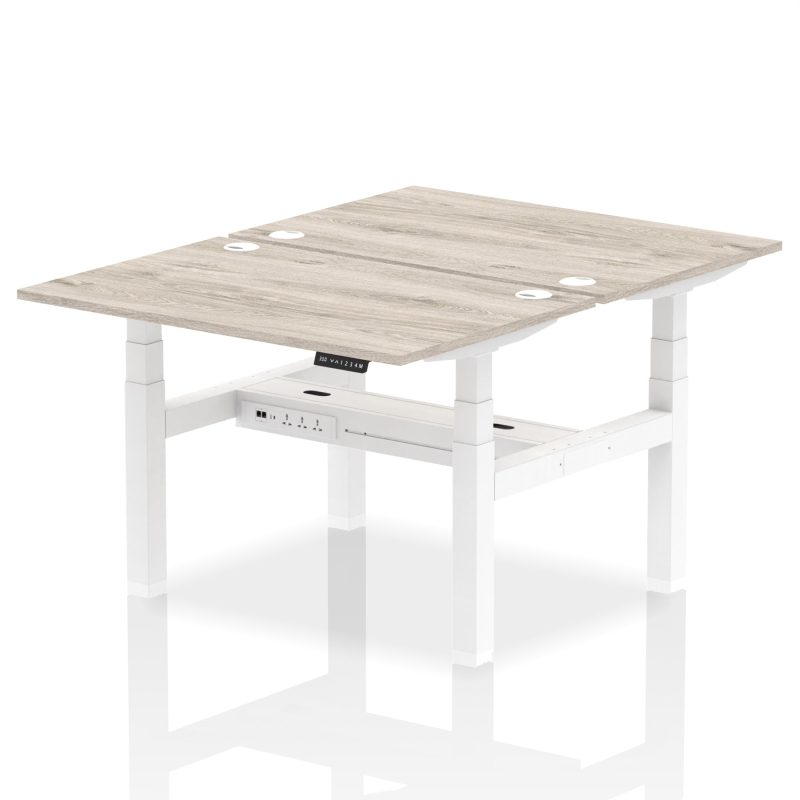 Air Back-to-Back Height Adjustable Bench Desk - 2 Person - Image 6