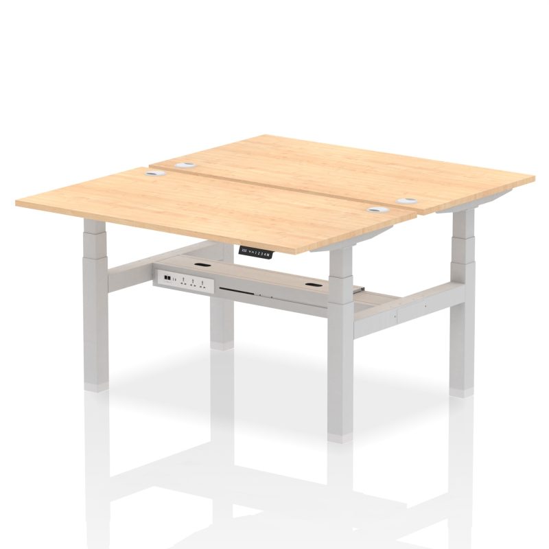 Air Back-to-Back Height Adjustable Bench Desk - 2 Person - Image 26