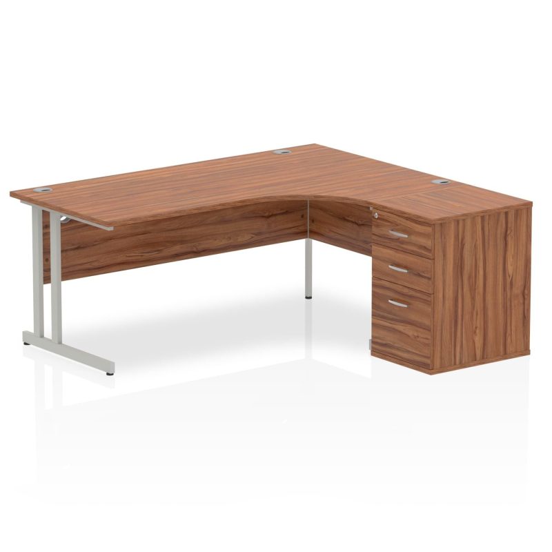 Impulse 1800mm Cantilever Right Crescent Desk Workstation - Image 14