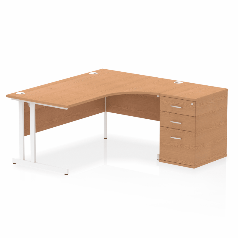 Impulse 1600mm Cantilever Right Crescent Desk Workstation - Image 31