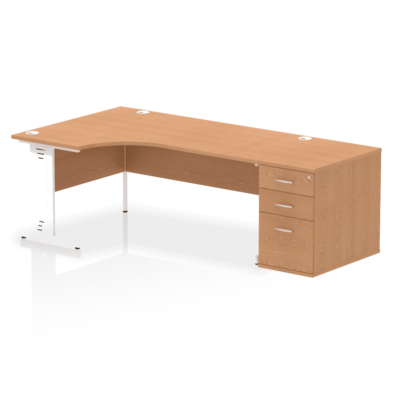 Impulse 1800mm Cable Managed Left Crescent Desk Workstation - Image 41