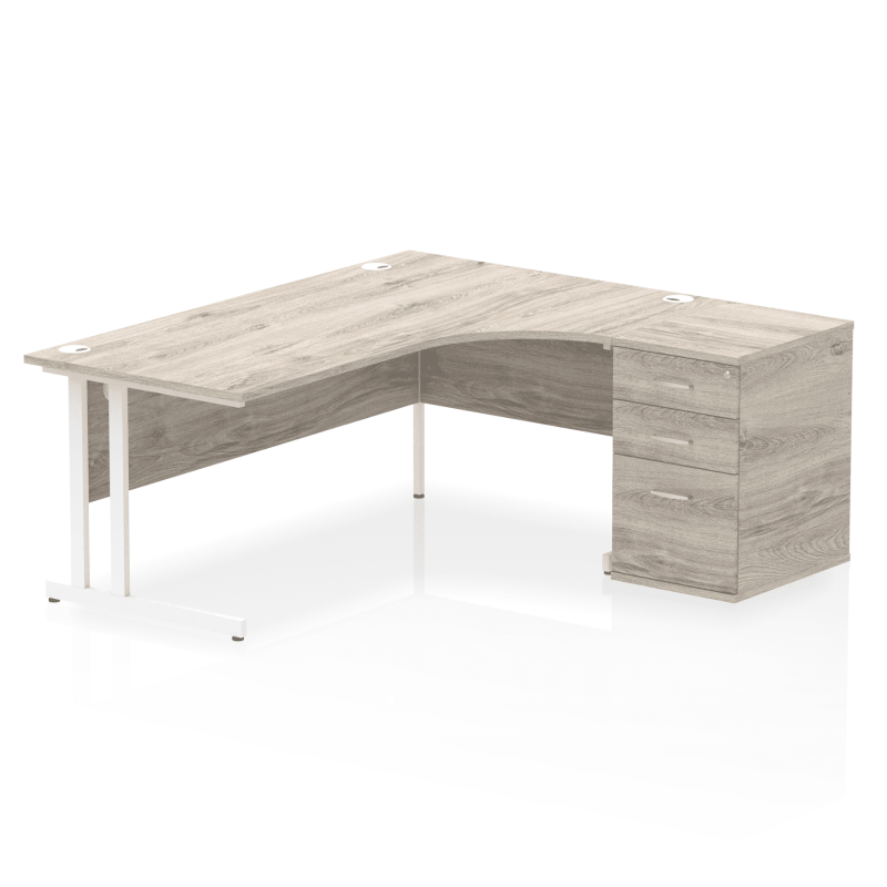 Impulse 1800mm Cantilever Right Crescent Desk Workstation - Image 22
