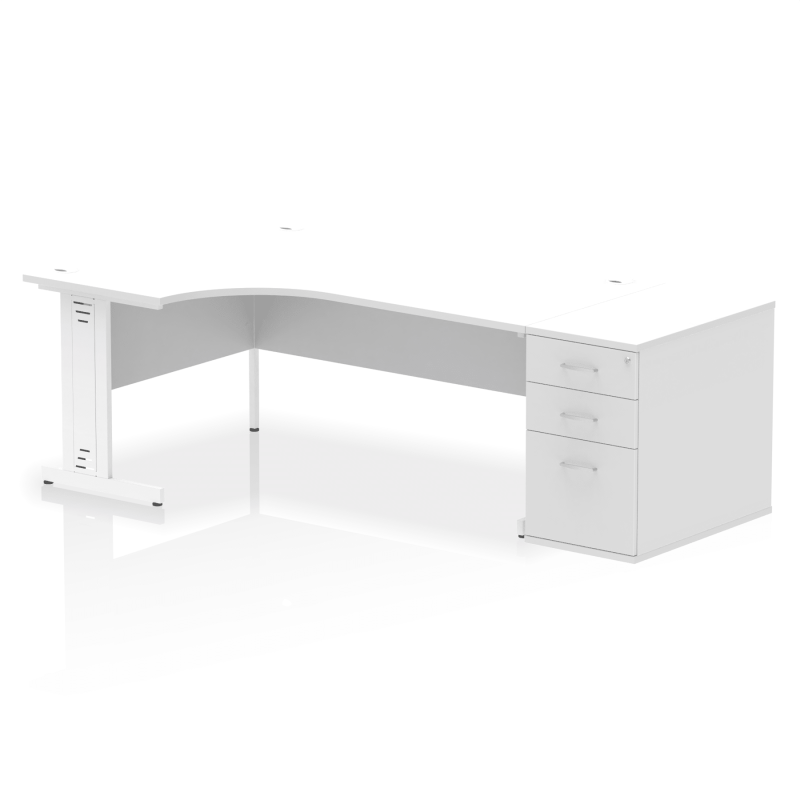 Impulse 1800mm Cable Managed Left Crescent Desk Workstation - Image 53