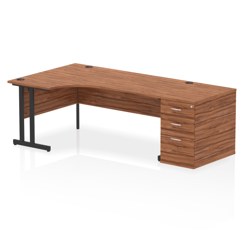 Impulse 1800mm Cantilever Left Crescent Desk Workstation - Image 32