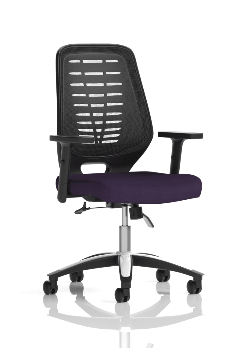 Relay Medium Mesh Back Task Operator Office Chair with Arms - Image 46