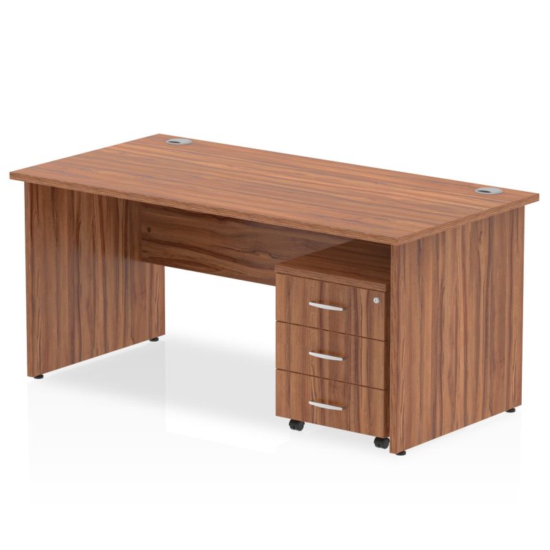 Impulse Panel End Straight Desk With Mobile Pedestal - Image 22