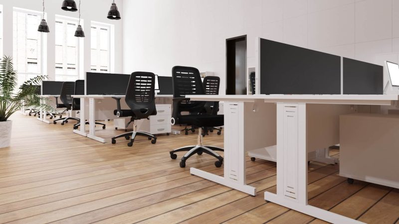 Impulse 1200mm Straight Desk Cable Managed Leg - Image 80