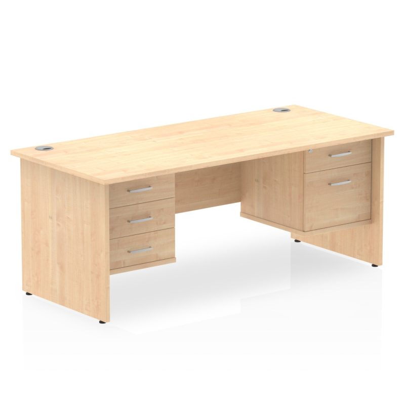 Impulse 1800mm Panel End Straight Desk With Two Fixed Pedestal - Image 7