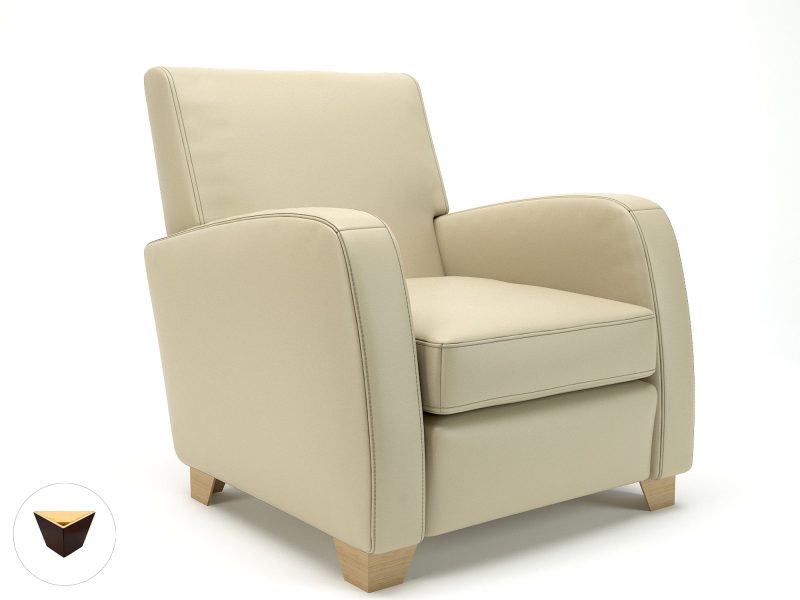 Wynne 81cm Wide Armchair in Cristina Marrone Ultima Faux Leather - Image 95
