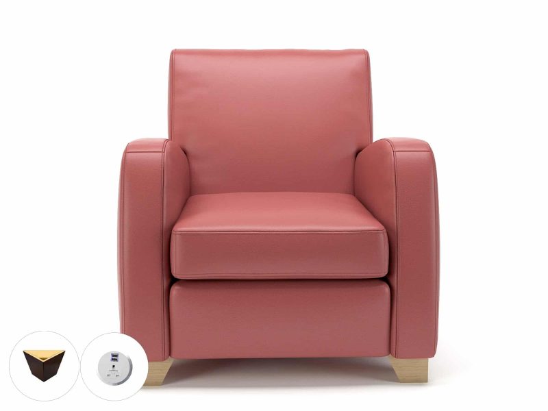 Wynne 81cm Wide Armchair in Cristina Marrone Ultima Faux Leather - Image 37