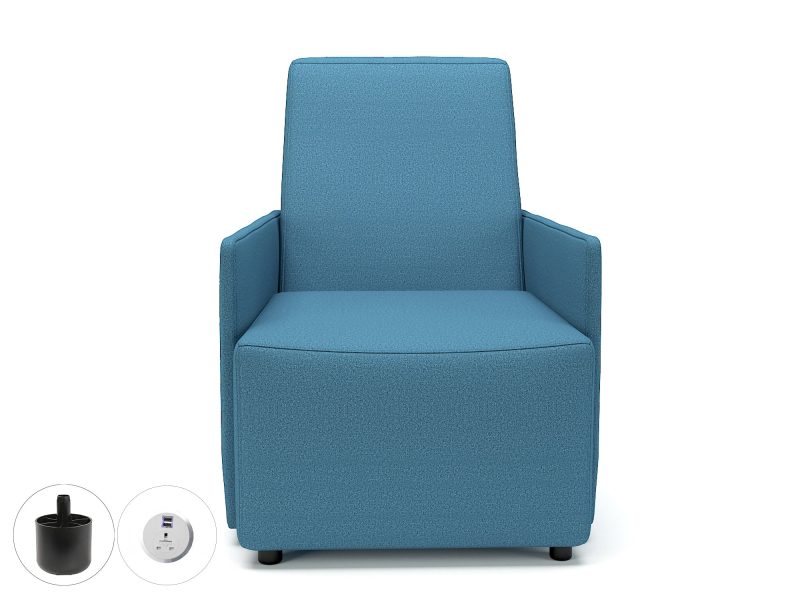 Pella 69cm Wide Armchair in Warwick Dolly Fabric with Socket - Image 8