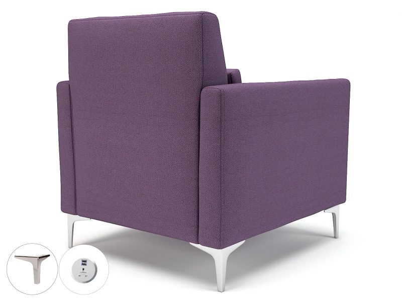 Roselle 90cm Wide Armchair in Camira Era Fabric with Socket - Image 87
