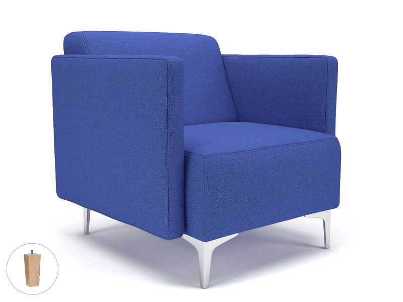 Napa Slim Arm 75cm Wide Armchair in Camira Era Fabric - Image 58