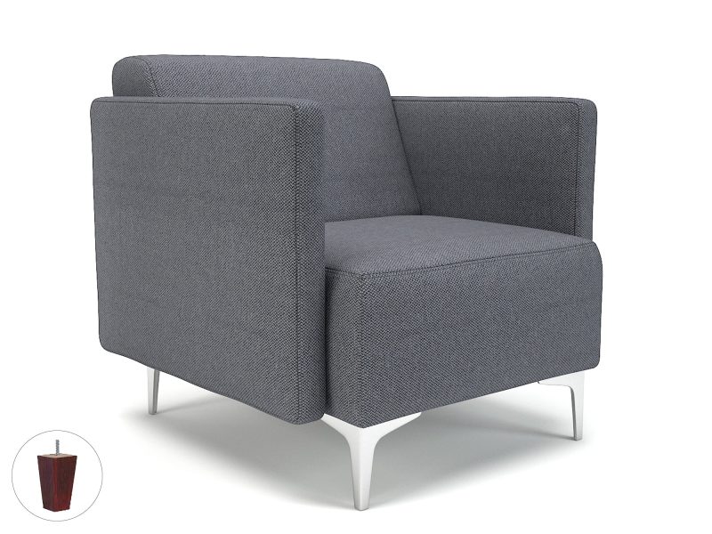 Napa Slim Arm 75cm Wide Armchair in Camira Era Fabric - Image 79