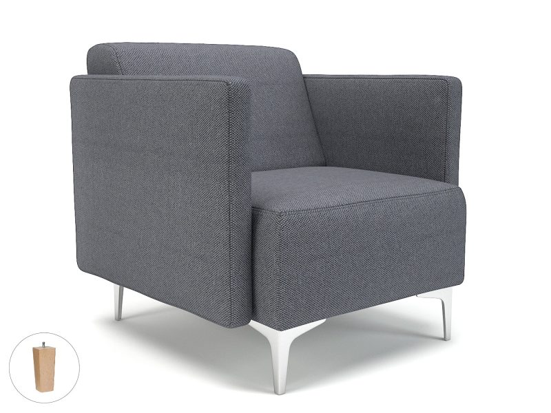 Napa Slim Arm 75cm Wide Armchair in Camira Era Fabric - Image 82