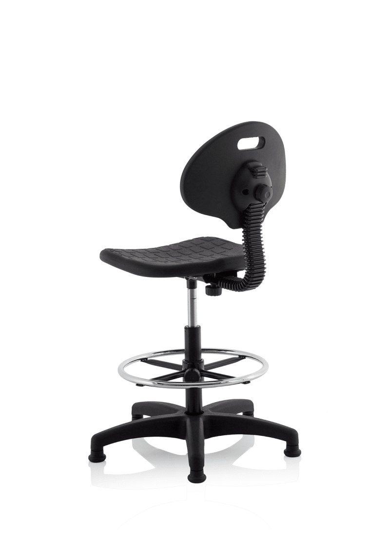 Malaga Polyurethane Medium Back Hi Rise Draughtsman Task Operator Office Chair - Image 5