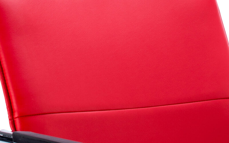 Echo Medium Back Leather Cantilever Visitor Chair with Arms - Image 15