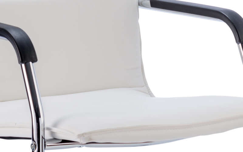 Echo Medium Back Leather Cantilever Visitor Chair with Arms - Image 20