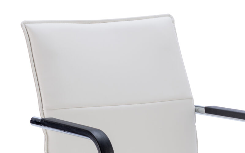 Echo Medium Back Leather Cantilever Visitor Chair with Arms - Image 22