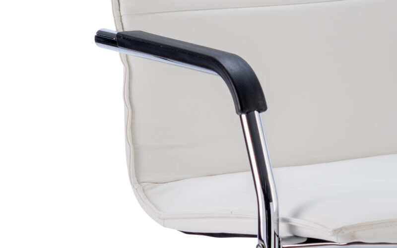 Echo Medium Back Leather Cantilever Visitor Chair with Arms - Image 18