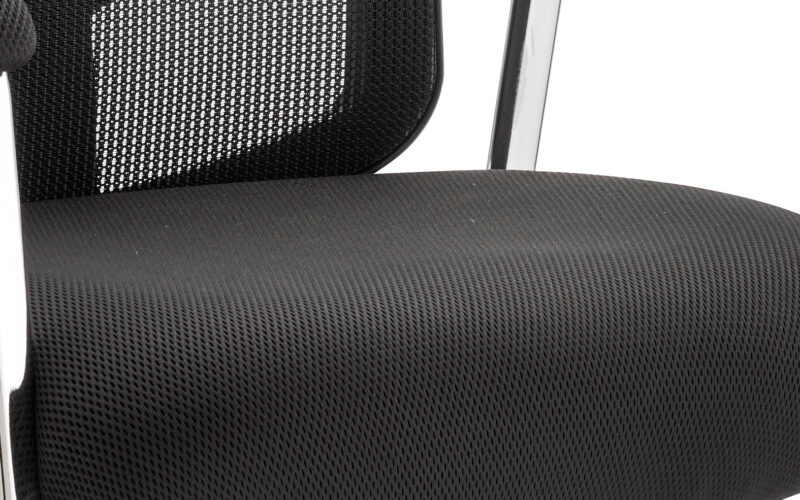 Portland Medium Mesh Back (Straight Leg) Visitor Chair with Arms - Image 5