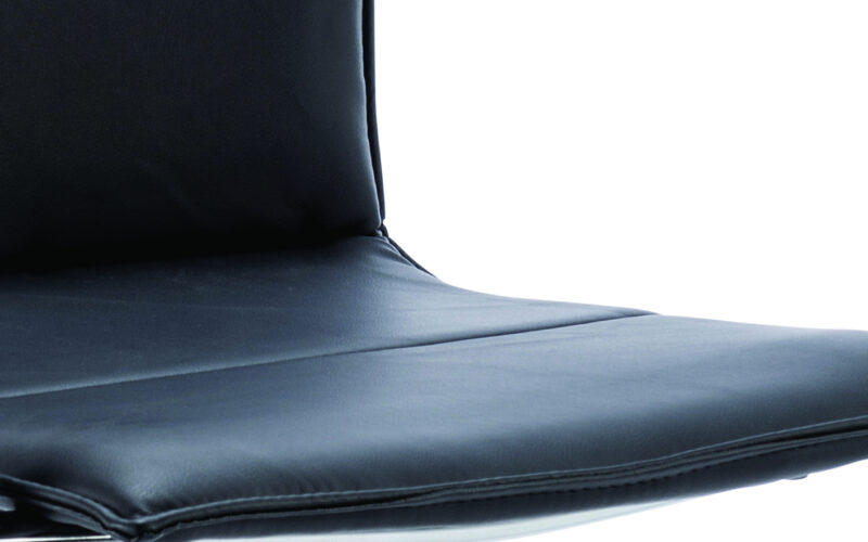 Echo Medium Back Leather Cantilever Visitor Chair with Arms - Image 5