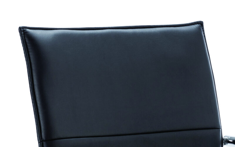 Echo Medium Back Leather Cantilever Visitor Chair with Arms - Image 7