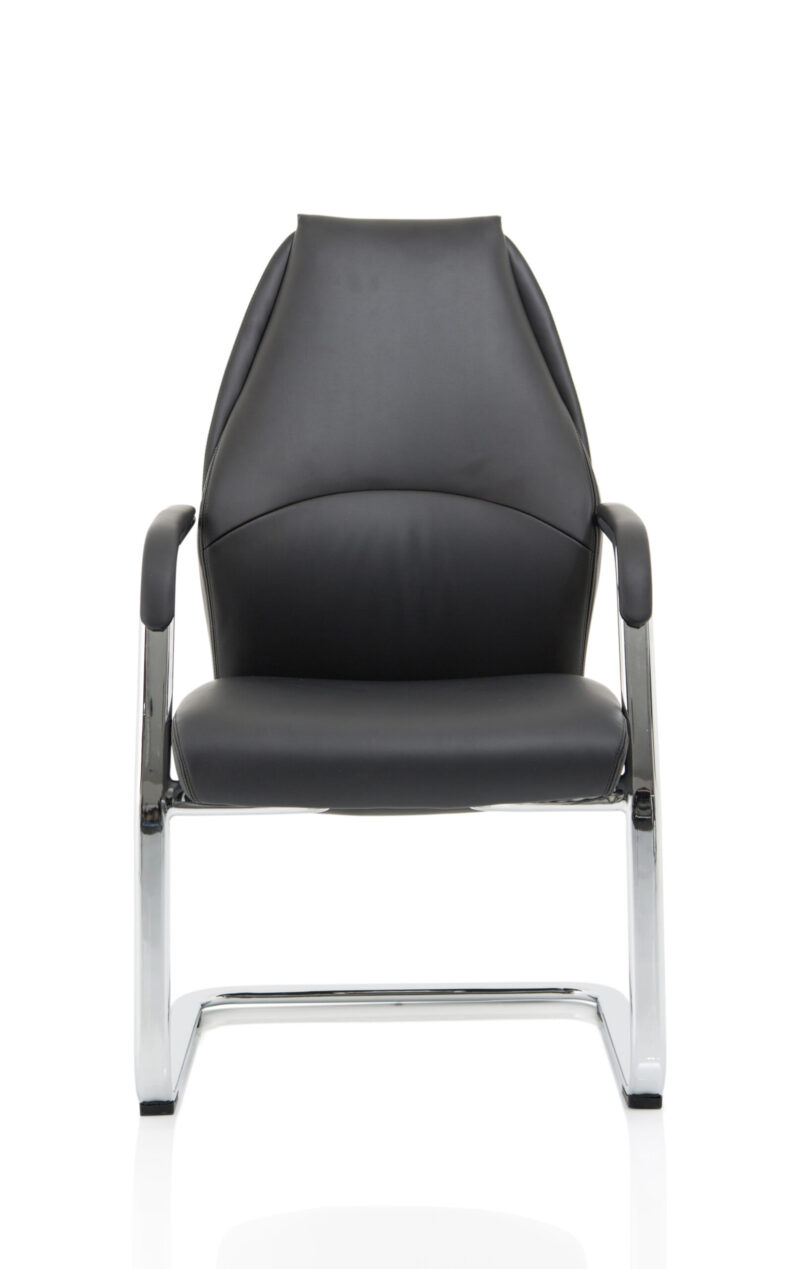 Mien High Back Leather Cantilever Visitor Office Chair - Image 6