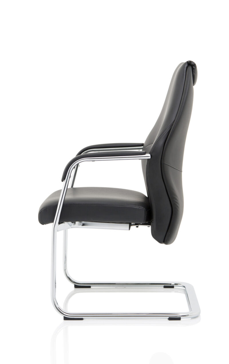 Mien High Back Leather Cantilever Visitor Office Chair - Image 8