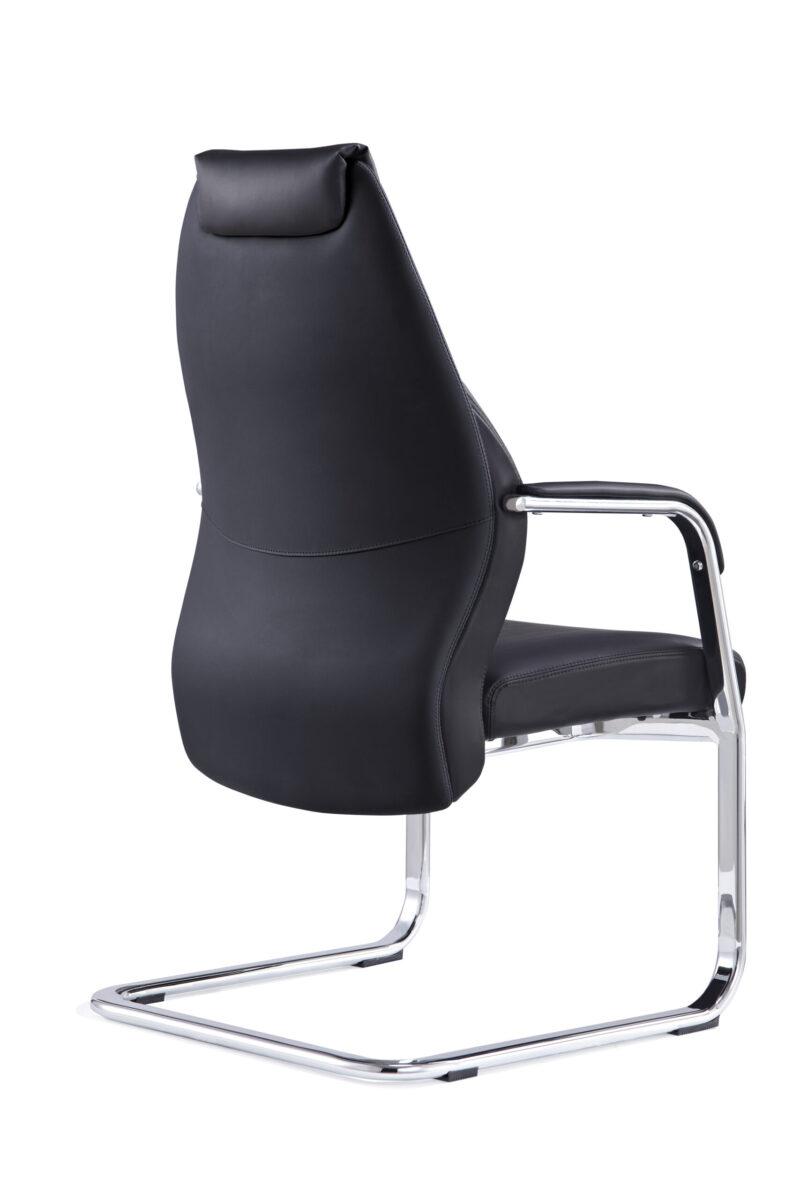 Mien High Back Leather Cantilever Visitor Office Chair - Image 11