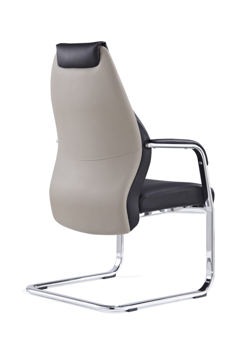 Mien High Back Leather Cantilever Visitor Office Chair - Image 2
