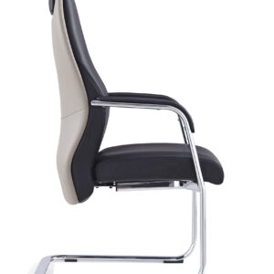 Mien High Back Leather Cantilever Visitor Office Chair - Image 3