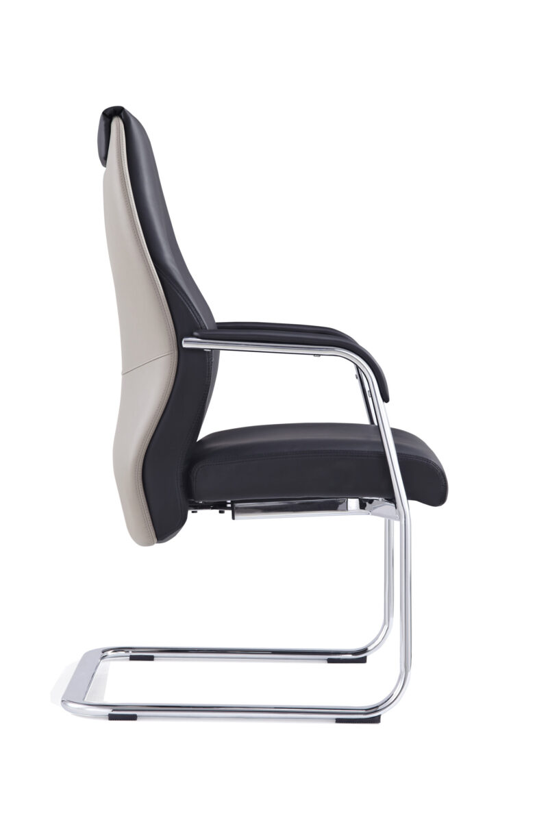 Mien High Back Leather Cantilever Visitor Office Chair - Image 3