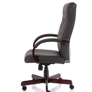Chesterfield High Back Leather Executive Office Chair with Arms - Image 4