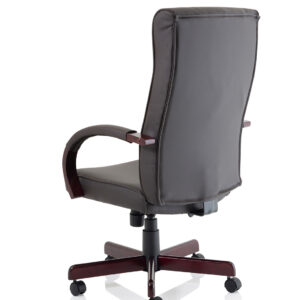 Chesterfield High Back Leather Executive Office Chair with Arms - Image 5