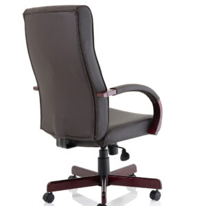 Chesterfield High Back Leather Executive Office Chair with Arms - Image 7