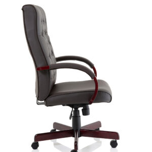 Chesterfield High Back Leather Executive Office Chair with Arms - Image 8