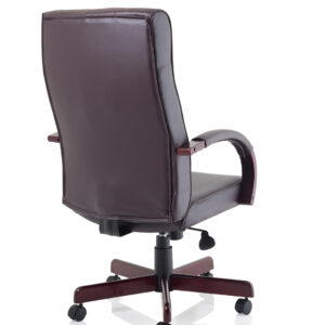 Chesterfield High Back Leather Executive Office Chair with Arms - Image 15