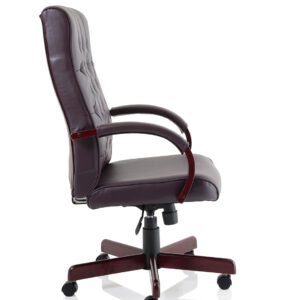 Chesterfield High Back Leather Executive Office Chair with Arms - Image 16