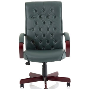 Chesterfield High Back Leather Executive Office Chair with Arms - Image 18