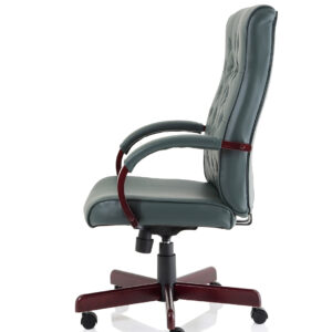 Chesterfield High Back Leather Executive Office Chair with Arms - Image 20