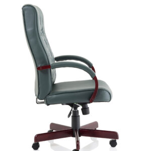 Chesterfield High Back Leather Executive Office Chair with Arms - Image 24