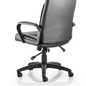 Plaza High Back Executive Black Leather Office Chair with Arms - Image 2