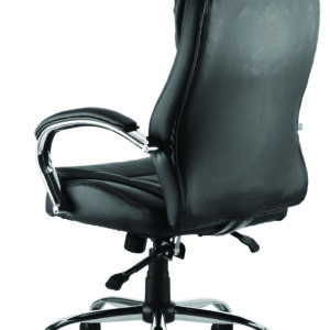 Rocky High Back Executive Black Leather Office Chair with Arms - Image 2